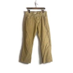 LL BEAN Mens Brown Corduroy Pants Size 36x32 Maine Hipster Outdoors Classic